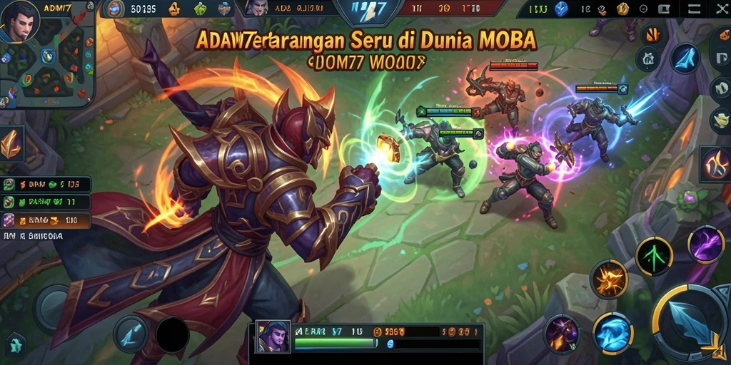 Gameplay seru ADAM77 dengan aksi MOBA yang mendebarkan.
