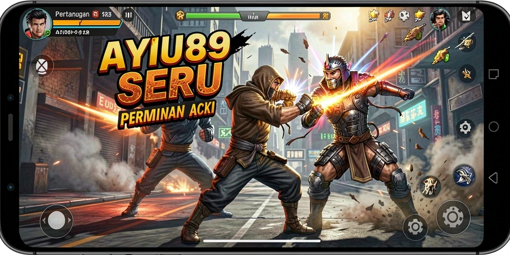 Screenshot AYU89 menampilkan karakter beraksi dalam pertempuran seru.