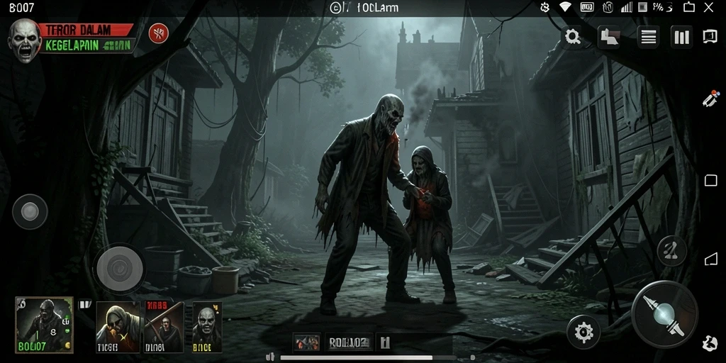Screenshot BOLA07 menampilkan suasana mencekam dan gameplay yang menegangkan.