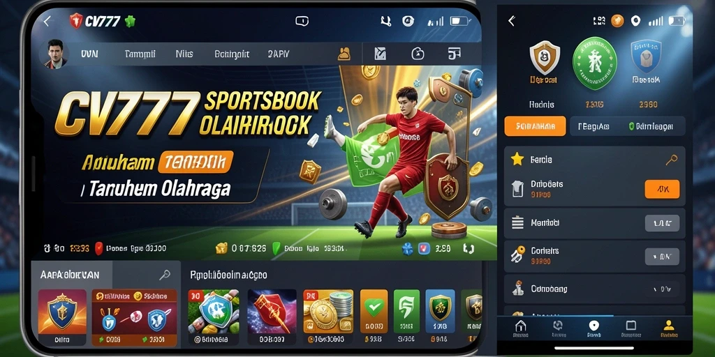 Tampilan gameplay Sportsbook aplikasi CV777 yang menarik dan interaktif.