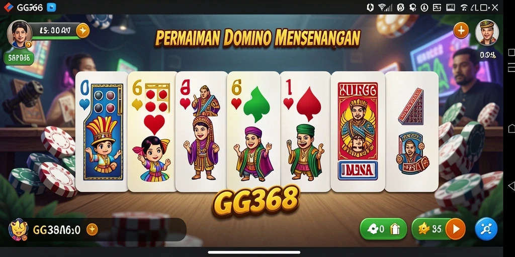 Gameplay seru pada GG368 yang menampilkan permainan Domino.