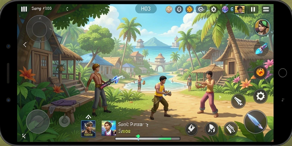 Tampilan menarik dari gameplay H03 yang penuh warna dan menyenangkan.