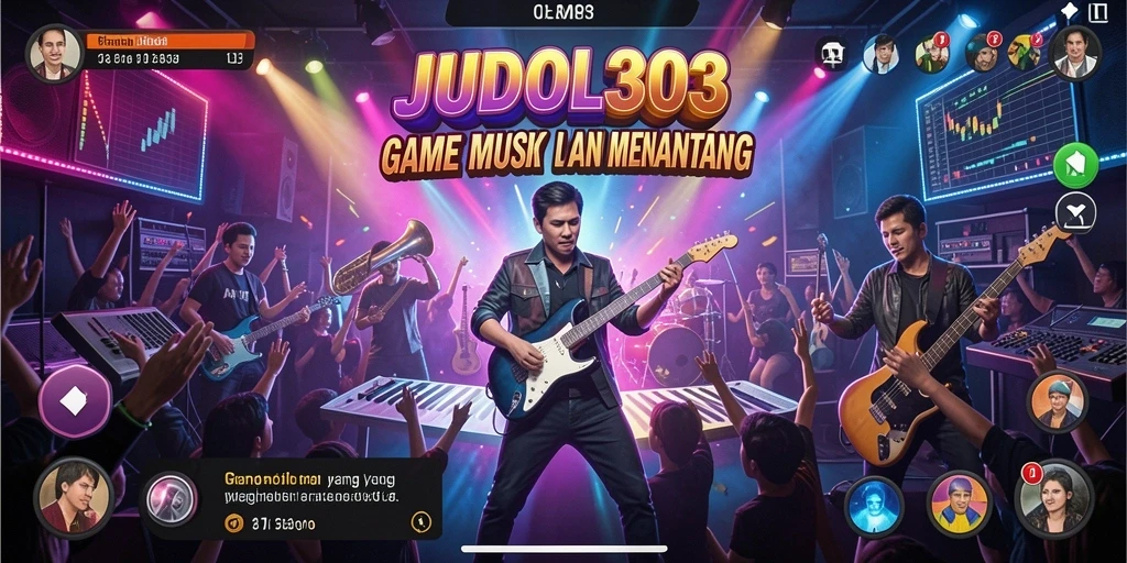 Tangkapan layar utama JUDOL303 menampilkan gameplay musik yang seru.