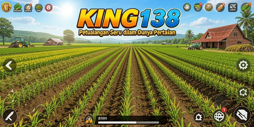 Screenshot KING138 menampilkan permainan pertanian yang menarik dan detail.