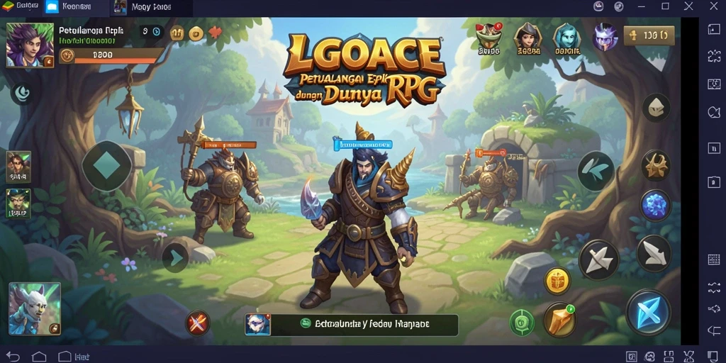 Gameplay seru di dunia fantasi LGOACE dengan karakter unik.