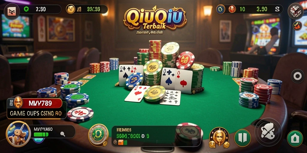 Tampilan utama game QiuQiu MVP789 dengan pemain yang berkompetisi.