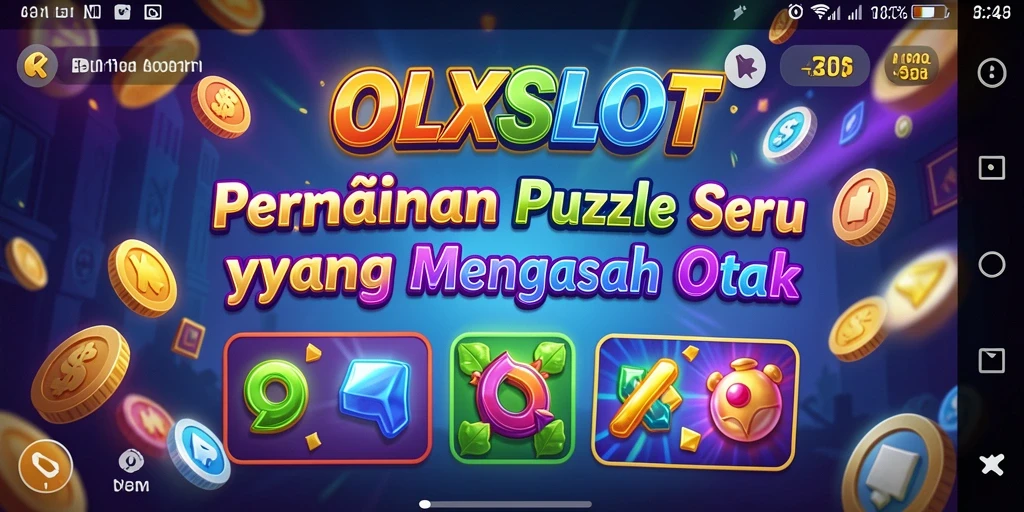 Screenshot gameplay OLXSLOT menampilkan grafis puzzle yang menarik.