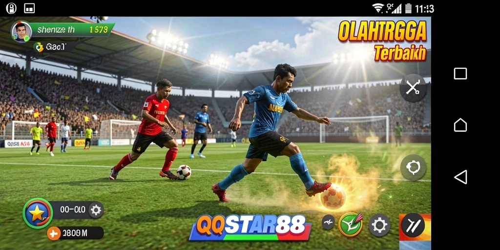 Tampilan utama gameplay QQSTAR88 yang menampilkan pertandingan olahraga yang mendebarkan.