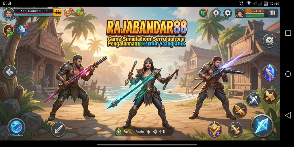 Screenshot gameplay RAJABANDAR88 yang menunjukkan aksi mendebarkan dalam Simulation.