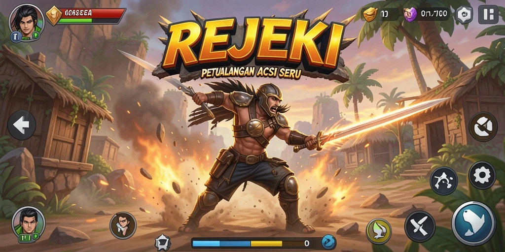 Screenshot menampilkan gameplay seru dalam REJEKI yang penuh aksi.