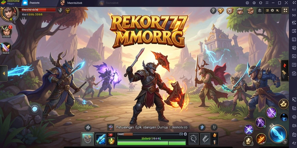 Tampilan gameplay menarik di dunia MMORPG REKOR777.