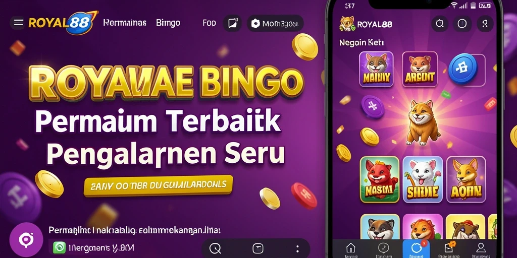 Tampilan screenshot menunjukkan gameplay seru ROYAL88 dengan interaksi Bingo.