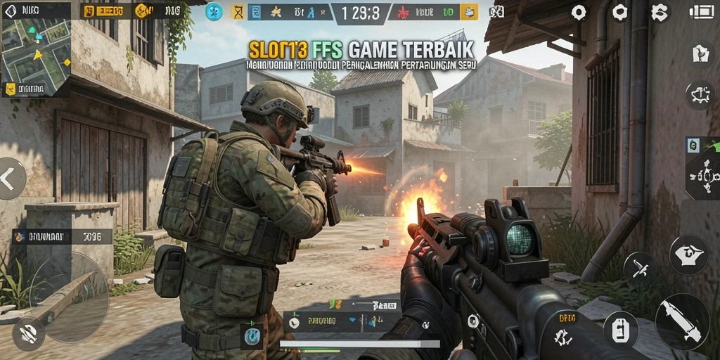 Screenshot Gameplay <strong>SLOT138</strong> menampilkan aksi tembak-menembak yang intens.