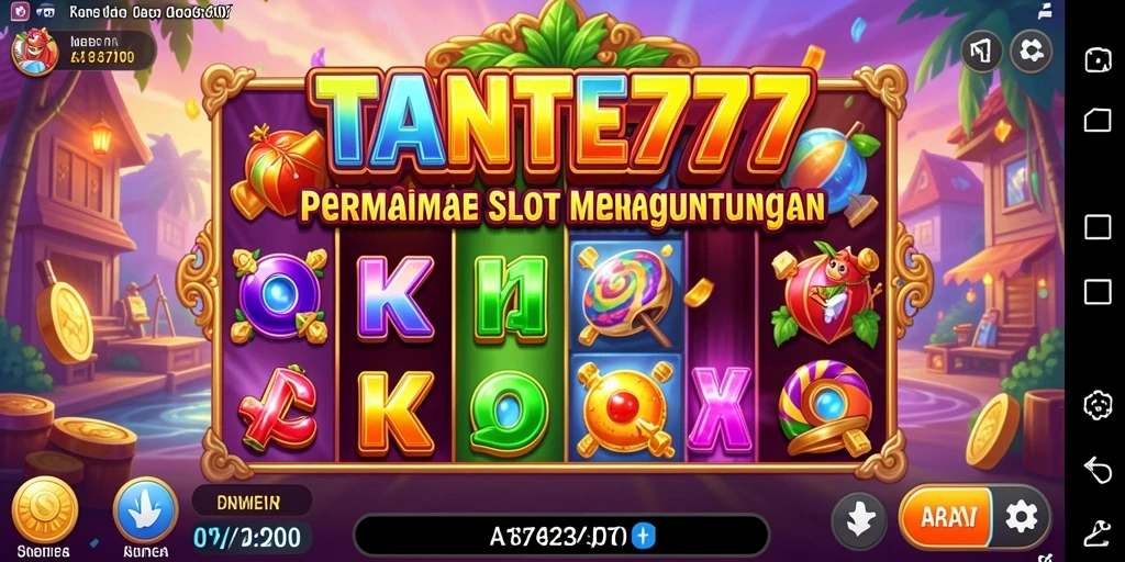Screenshot gameplay TANTE777 menampilkan momen seru saat putaran slot.