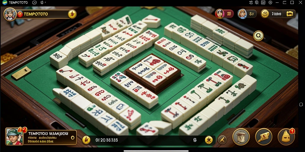 Tampilan menawan dari gameplay Mahjong di TEMPOTOTO.