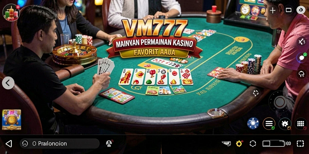 Screenshot gameplay VM777 menampilkan suasana kasino yang seru dan mengasyikkan.